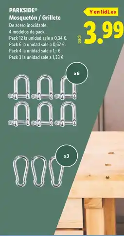 Lidl PARKSIDE Mosquetón/Grillete oferta