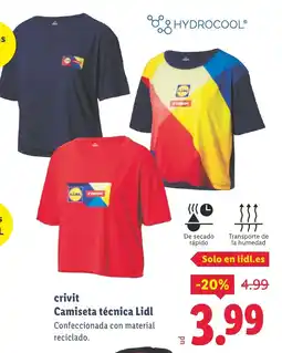 Lidl CRIVIT Camiseta técnica Lidl oferta