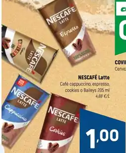 Coviran NESCAFÉ Latte Café cappuccino, espresso, cookies o Baileys oferta