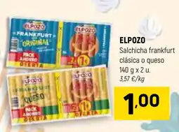 Coviran ELPOZO Salchicha frankfurt clásica o queso oferta