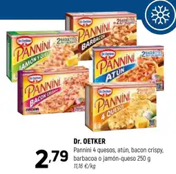 Coviran Dr. OETKER Pannini 4 quesos, atún, bacon crispy, barbacoa o jamón-queso oferta