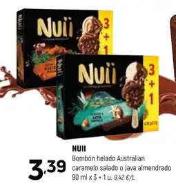 Coviran NUII Bombón helado Australian caramelo salado o Java almendrado oferta