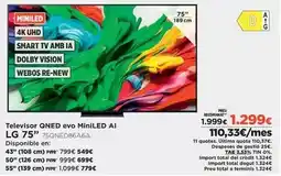 El Corte Inglés Lg - televisor qned evo miniled ai 75 oferta