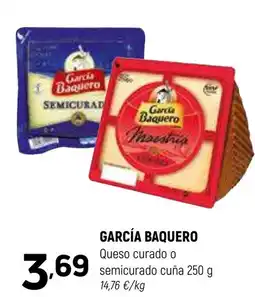 Coviran GARCÍA BAQUERO Queso curado o semicurado cuña oferta