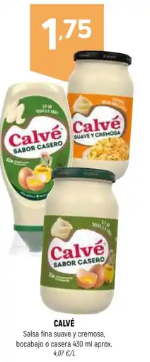 Coviran CALVÉ Salsa fina suave y cremosa, bocabajo o casera oferta