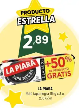 Coviran LA PIARA Paté tapa negra oferta