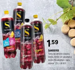 Coviran SANDEVID Tinto de verano clásico, limón, limón sin alcohol o limón 0'0 alcohol + zero azúcar oferta