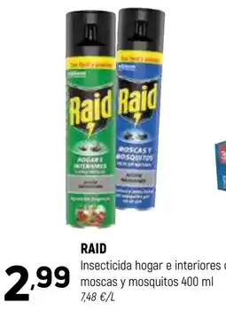 Coviran RAID Insecticida hogar e interiores o moscas y mosquitos oferta