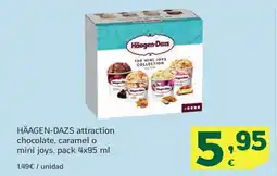 HiperDino HÄAGEN-DAZS attraction chocolate, caramel o mini joys oferta