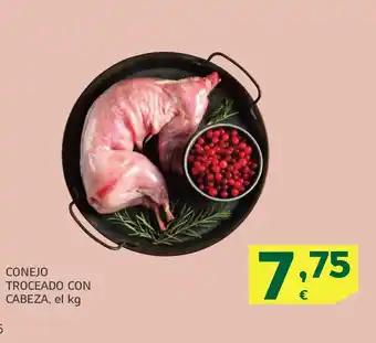HiperDino Conejo troceado con cabeza oferta