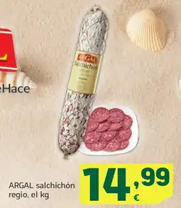 HiperDino ARGAL salchichón regio oferta