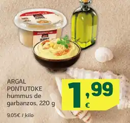 HiperDino ARGAL PONTUTOKE hummus de garbanzos oferta