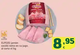 HiperDino ELPOZO jamón cocido extra en su jugo oferta