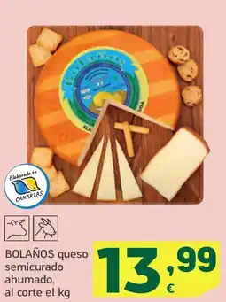 HiperDino BOLAÑOS queso semicurado ahumado oferta
