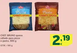 HiperDino CHEF BRUNO queso rallado para pizza o pasta oferta