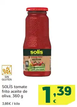 HiperDino SOLÍS tomate frito aceite de oliva, oferta