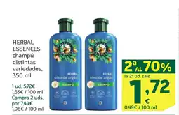 HiperDino HERBAL ESSENCES champú distintas variedades, oferta