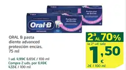 HiperDino ORAL B pasta diente advanced protección encías, oferta