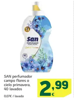 HiperDino SAN perfumador campo flores o cielo primavera, 40 lavados oferta