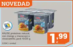 HiperDino KALISE proteínas natural, con mango y maracuyá o stracciatella oferta