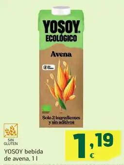 HiperDino YOSOY bebida de avena oferta