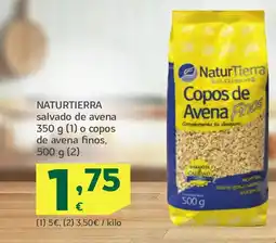 HiperDino NATURTIERRA salvado de avena o copos de avena finos oferta