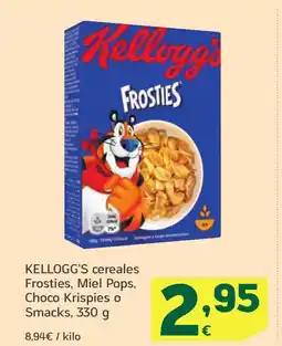 HiperDino KELLOGG'S cereales Frosties, Miel Pops, Choco Krispies o Smacks oferta