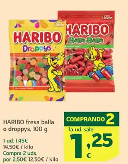 HiperDino HARIBO fresa balla o droppys oferta