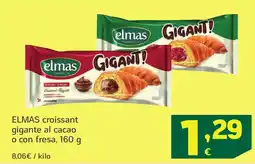 HiperDino ELMAS croissant gigante al cacao o con fresa oferta