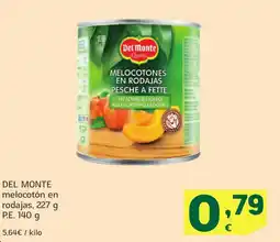 HiperDino DEL MONTE melocotón en rodajas oferta