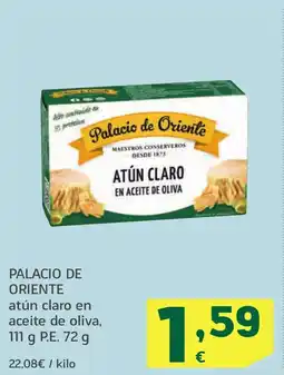 HiperDino PALACIO DE ORIENTE atún claro en aceite de oliva oferta