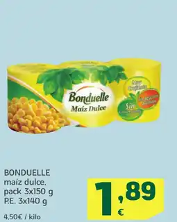 HiperDino BONDUELLE maíz dulce, oferta