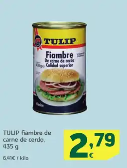 HiperDino TULIP fiambre de carne de cerdo, oferta