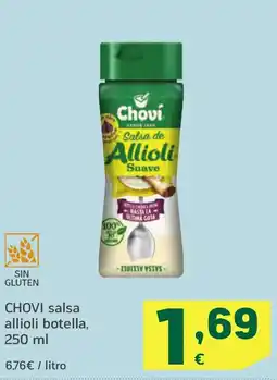 HiperDino CHOVI salsa allioli botella, oferta