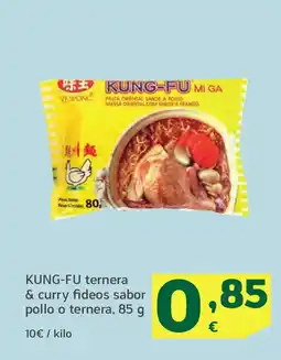 HiperDino KUNG-FU ternera & curry fideos sabor pollo o ternera oferta