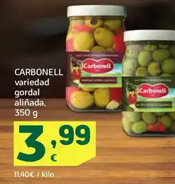 HiperDino CARBONELL variedad gordal aliñada, oferta