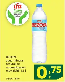 HiperDino BEZOYA agua mineral natural de mineralización muy débil oferta