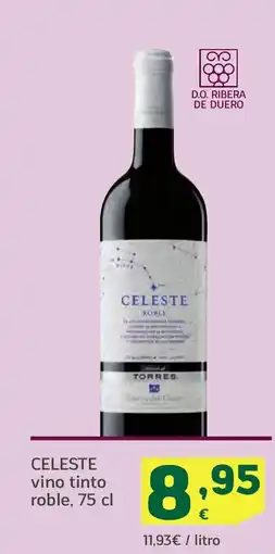 HiperDino CELESTE vino tinto roble oferta