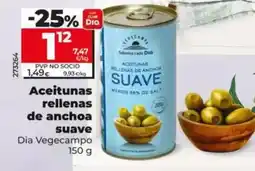 Dia Dia vegecampo - aceitunas rellenas de anchoa suave 150 g oferta