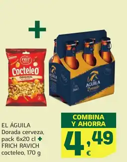 HiperDino EL ÁGUILA Dorada cerveza + FRICH RAVICH cocteleo oferta