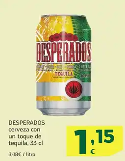 HiperDino DESPERADOS cerveza con un toque de tequila oferta