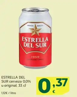 HiperDino ESTRELLA DEL SUR cerveza 0,0% u original oferta