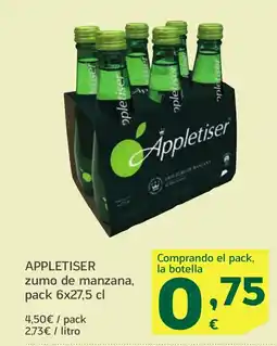 HiperDino APPLETISER zumo de manzana oferta