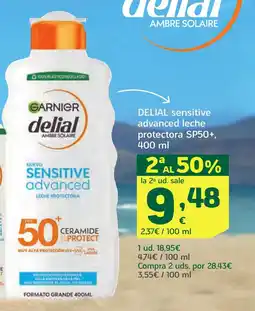 HiperDino DELIAL sensitive advanced leche protectora SP50+ oferta