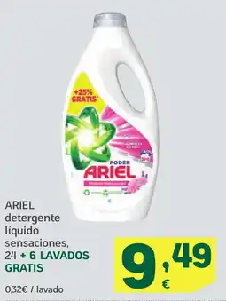 HiperDino ARIEL detergente líquido sensaciones, oferta