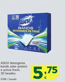 HiperDino ASEVI detergente bands color protect o active fresh, 30 lavados oferta