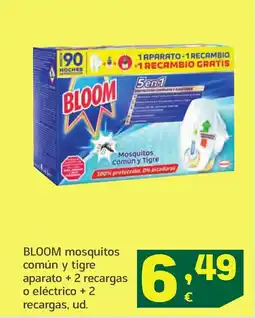 HiperDino BLOOM mosquitos común y tigre aparato + 2 recargas o eléctrico +2 recargas oferta