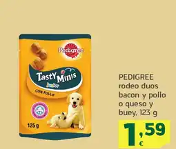 HiperDino PEDIGREE rodeo duos bacon y pollo o queso y buey oferta
