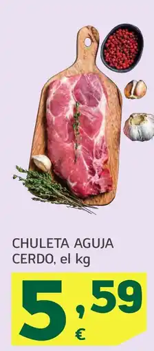 HiperDino Chuleta aguja cerdo oferta