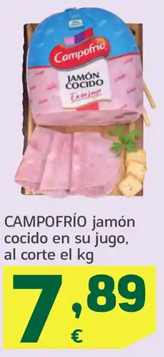 HiperDino CAMPOFRÍO jamón cocido en su jugo oferta